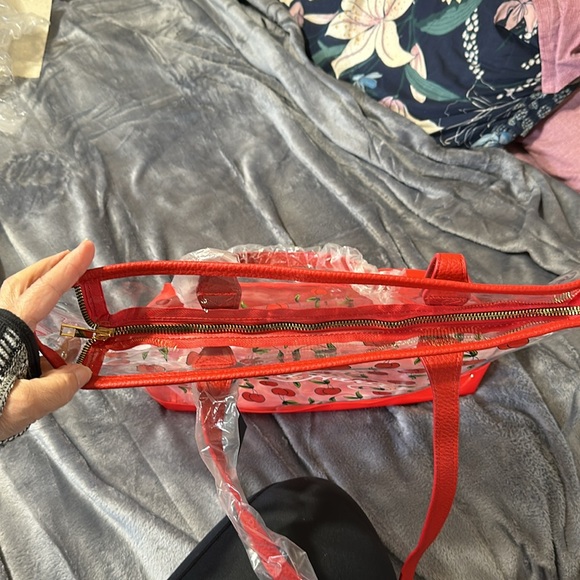 Ed Hardy red cherry Tote bag MSRP $159 - Picture 6 of 7